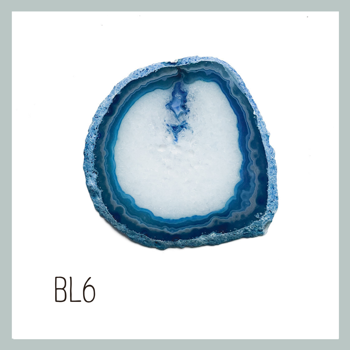 Agate Ornament - Light with Black Ink