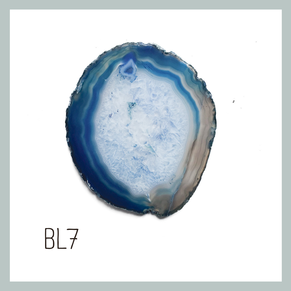 Agate Ornament - Light with Black Ink