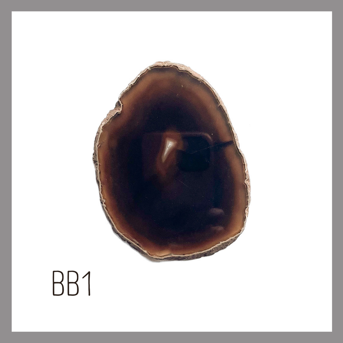 Agate Ornament - Dark with Bronze Ink