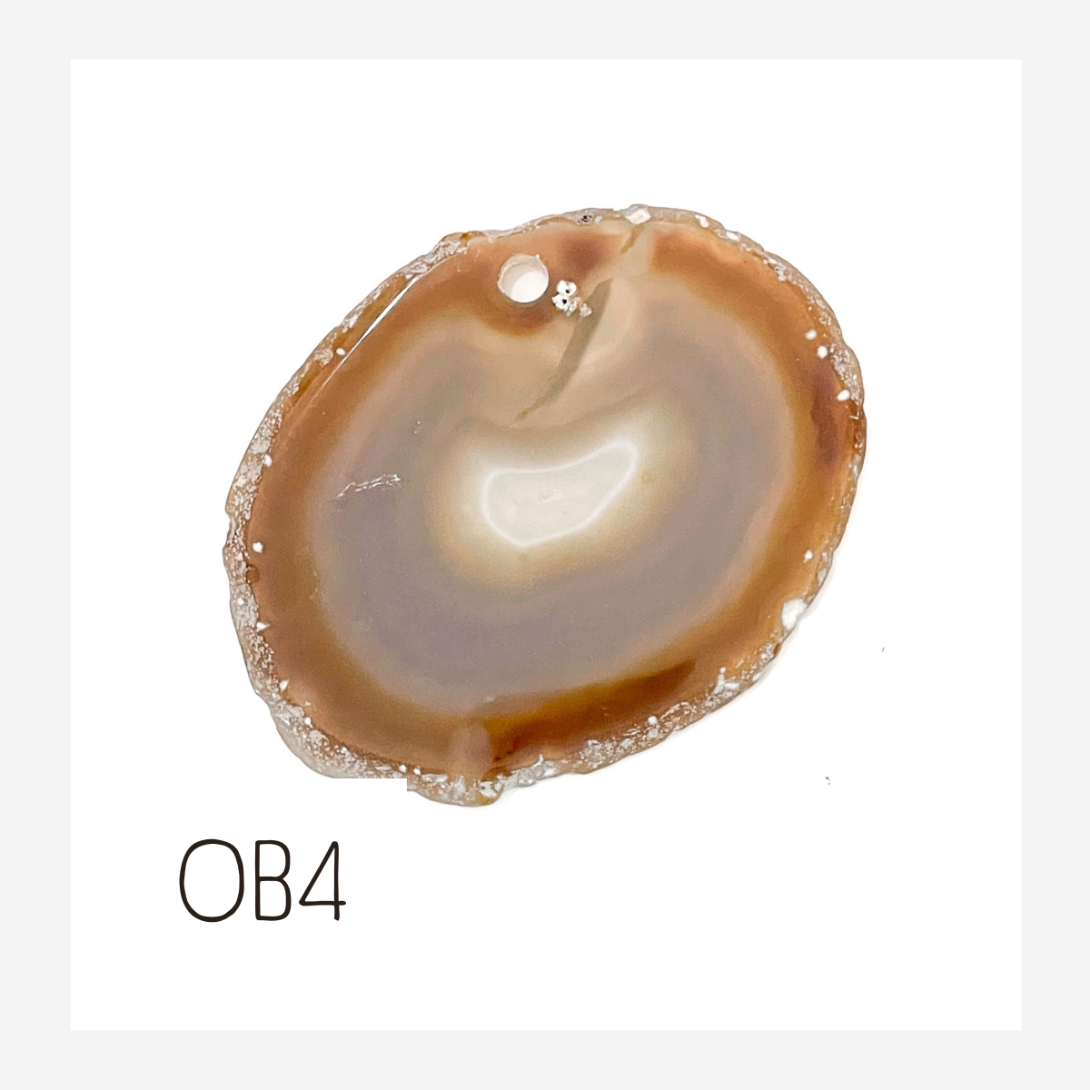 LARGE Agate Ornament - Greys