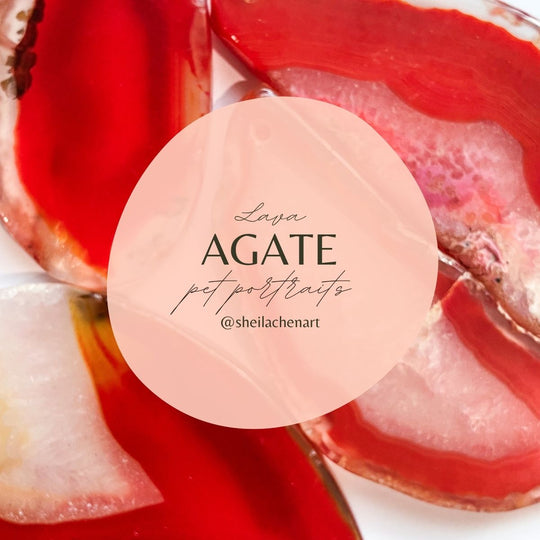Agate Ornament - Lava