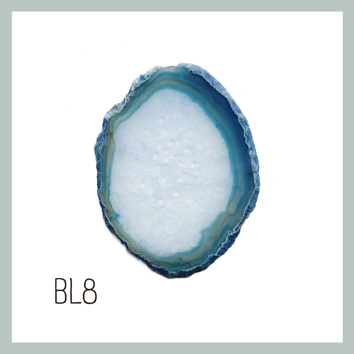 Agate Ornament - Light with Black Ink