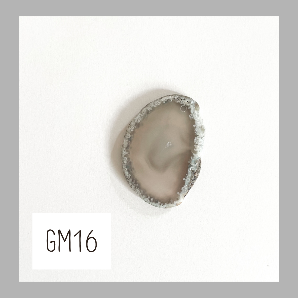 MINI Agate Ornament -Grey