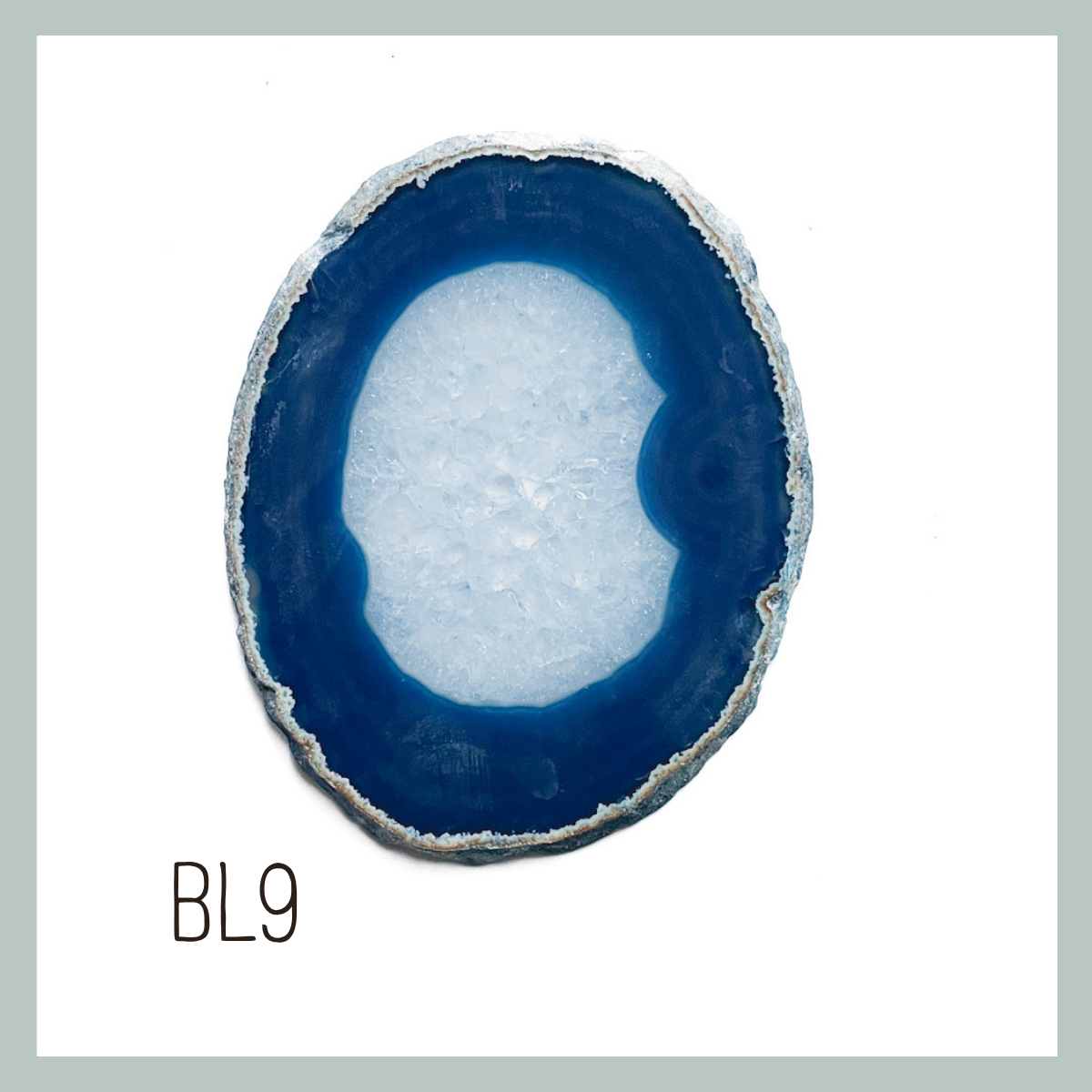 Agate Ornament - Light with Black Ink