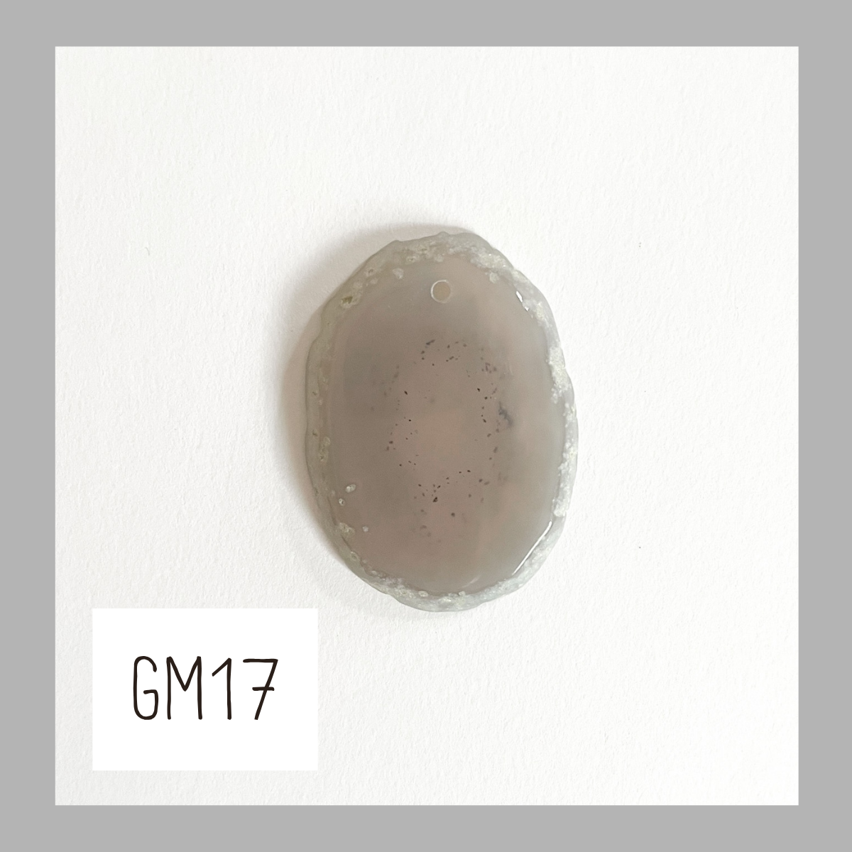 MINI Agate Ornament -Grey