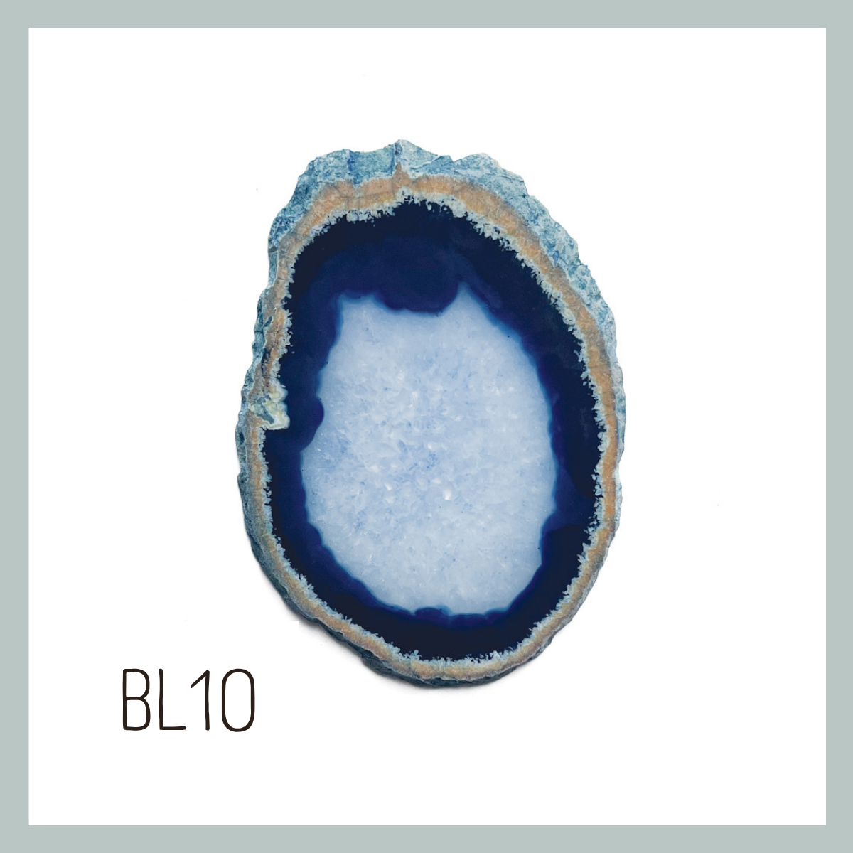 Agate Ornament - Light with Black Ink