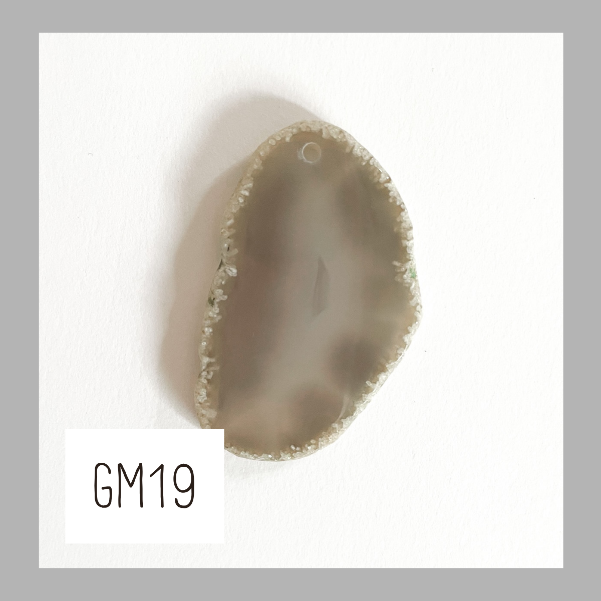 MINI Agate Ornament -Grey