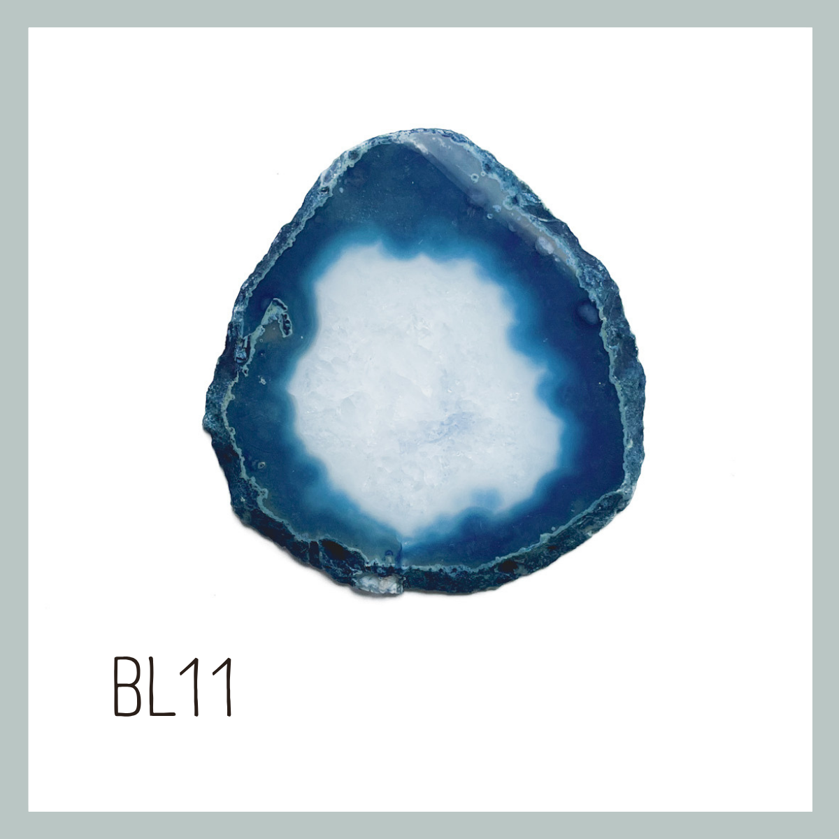 Agate Ornament - Light with Black Ink