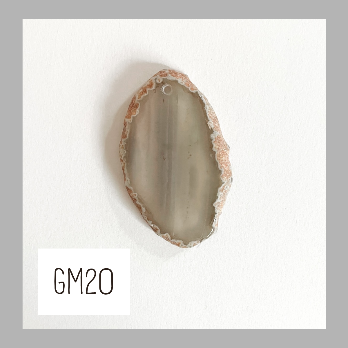 MINI Agate Ornament -Grey