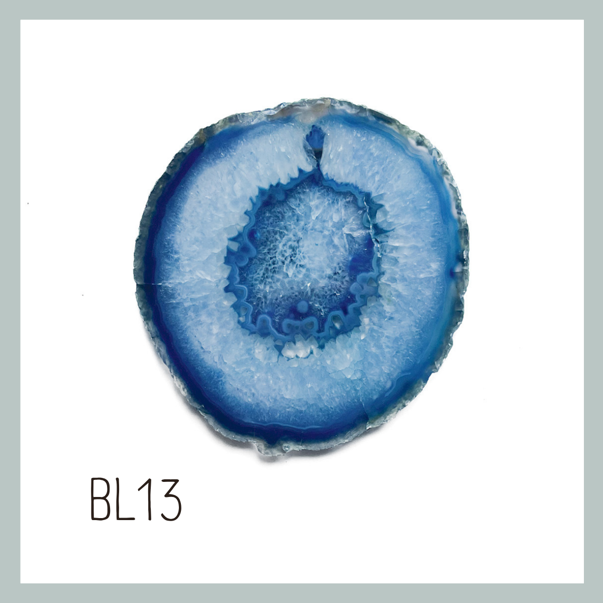 Agate Ornament - Light with Black Ink