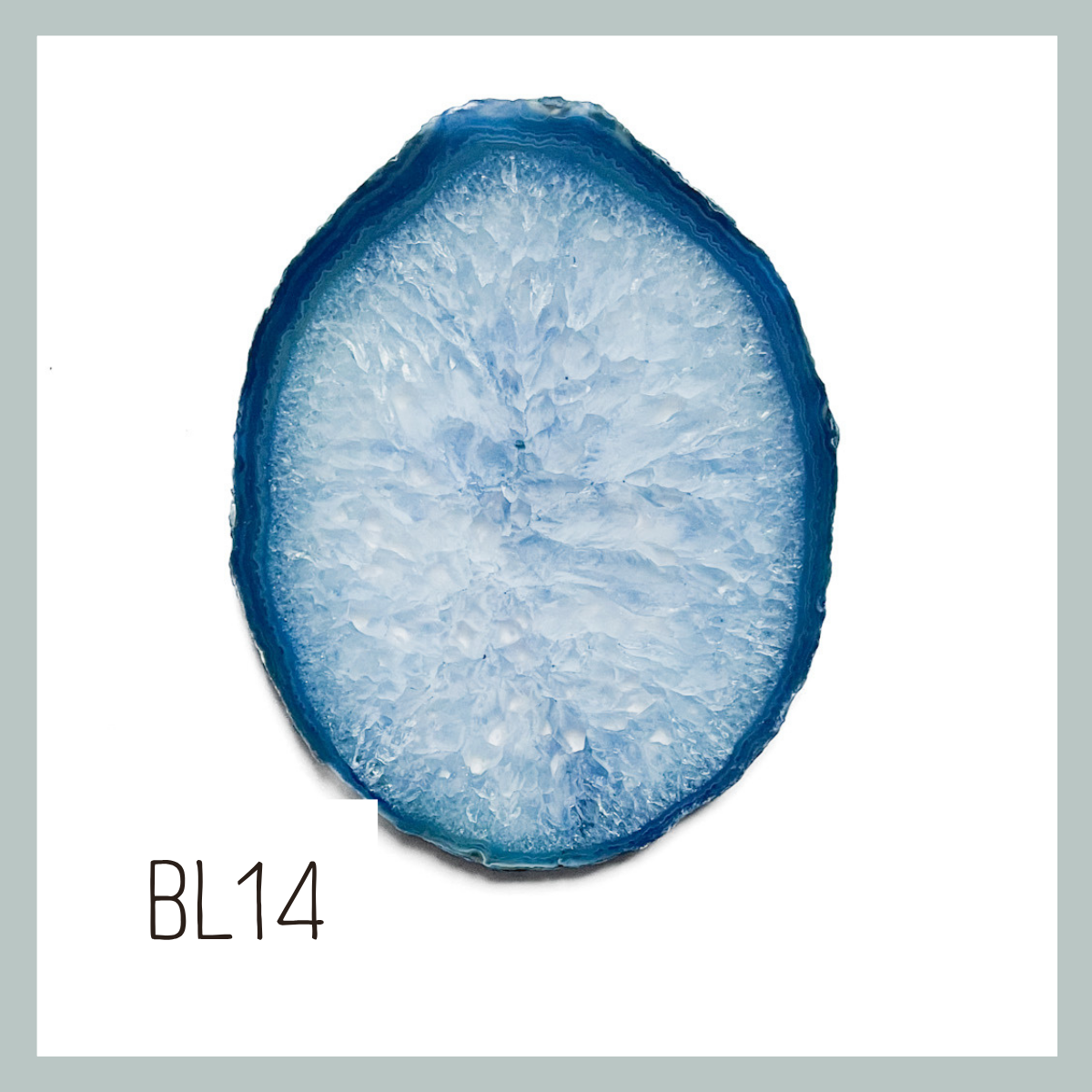 Agate Ornament - Light with Black Ink