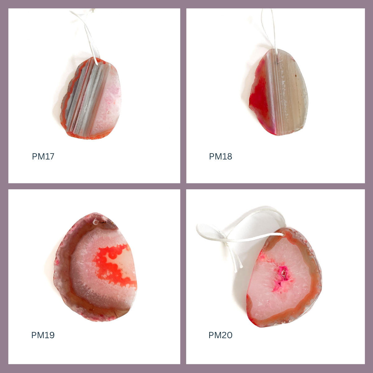 MINI Agate Ornament - Pinks
