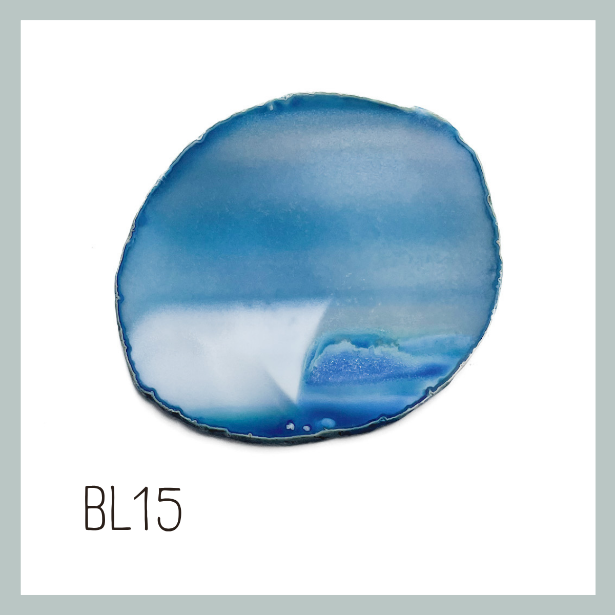 Agate Ornament - Light with Black Ink