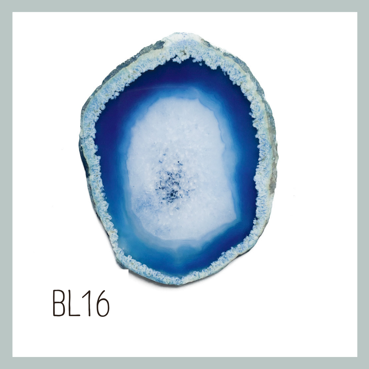 Agate Ornament - Light with Black Ink