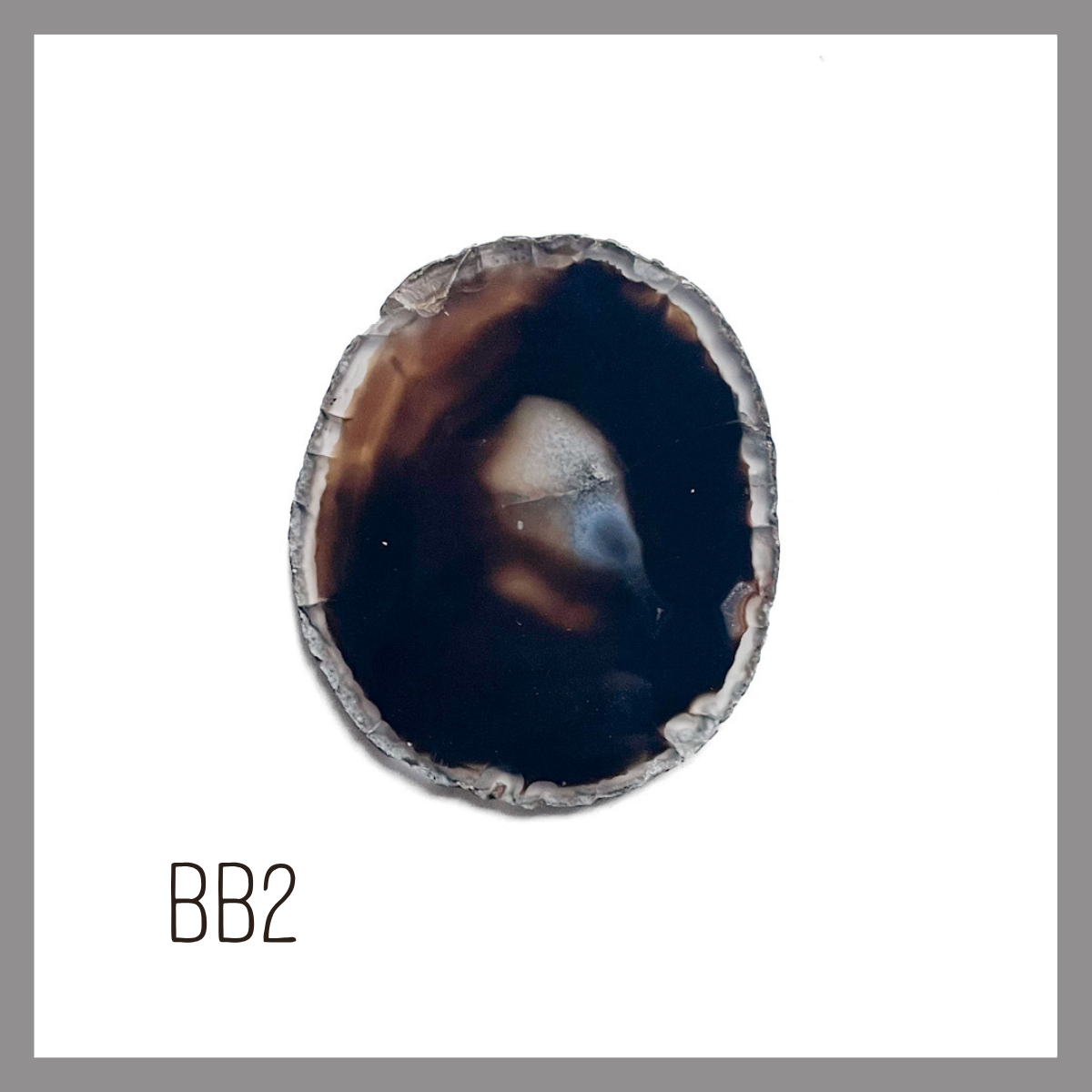 Agate Ornament - Dark with Bronze Ink