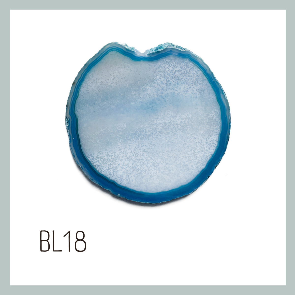 Agate Ornament - Light with Black Ink