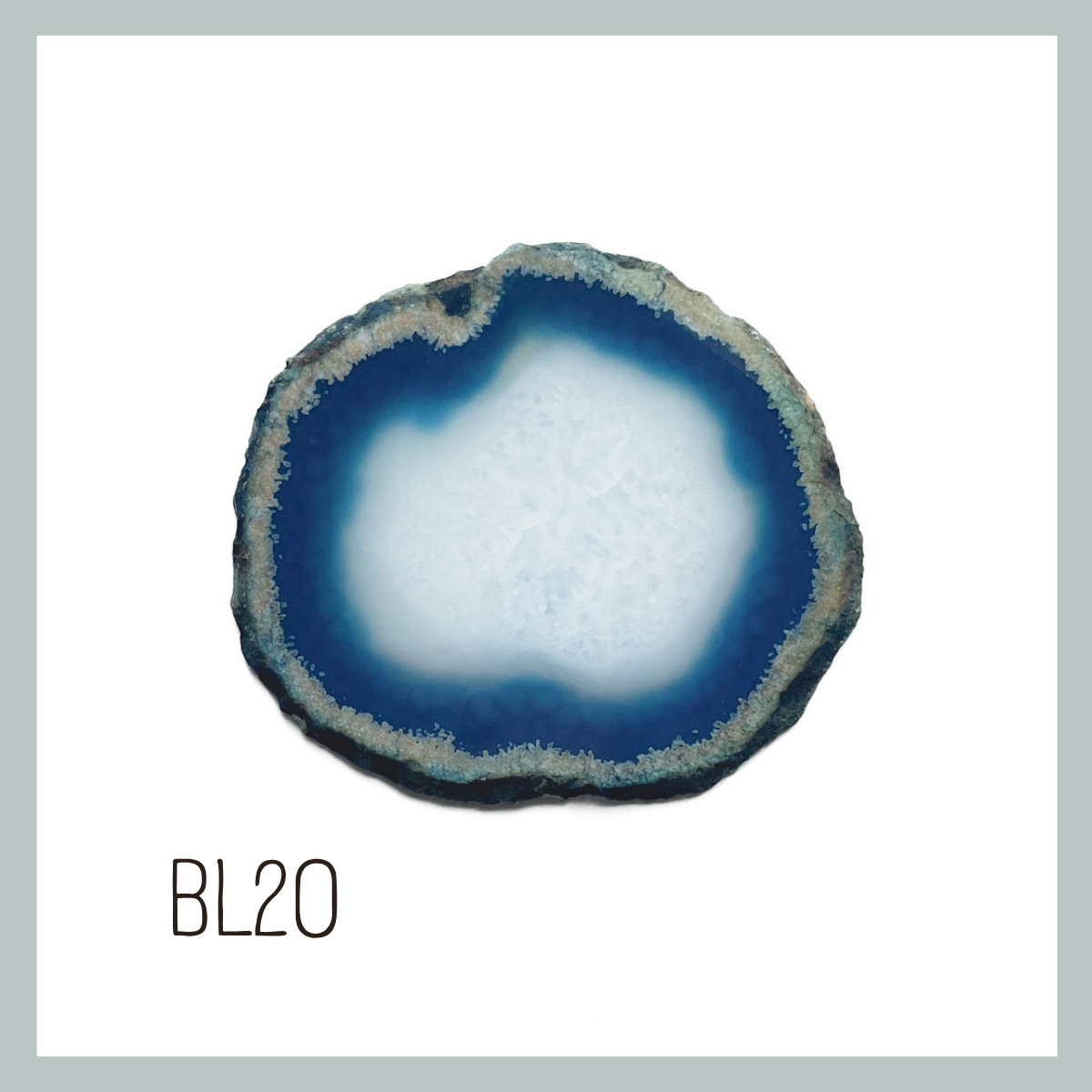 Agate Ornament - Light with Black Ink