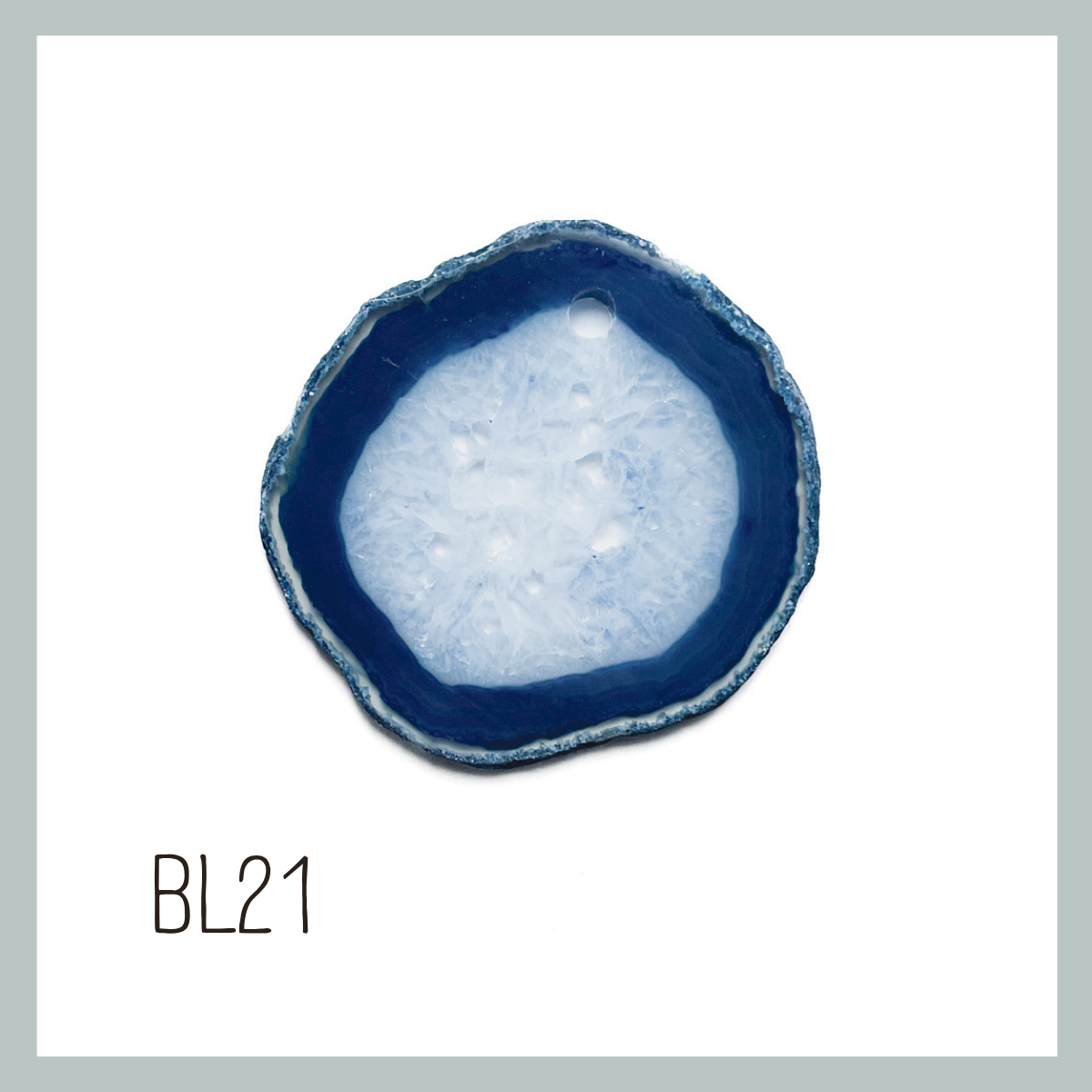 Agate Ornament - Light with Black Ink