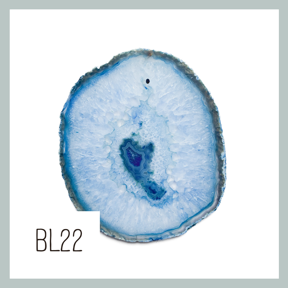 Agate Ornament - Light with Black Ink