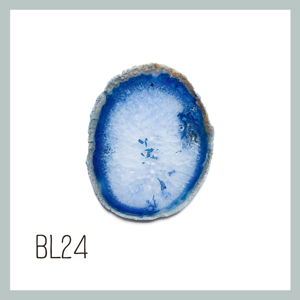 Agate Ornament - Light with Black Ink