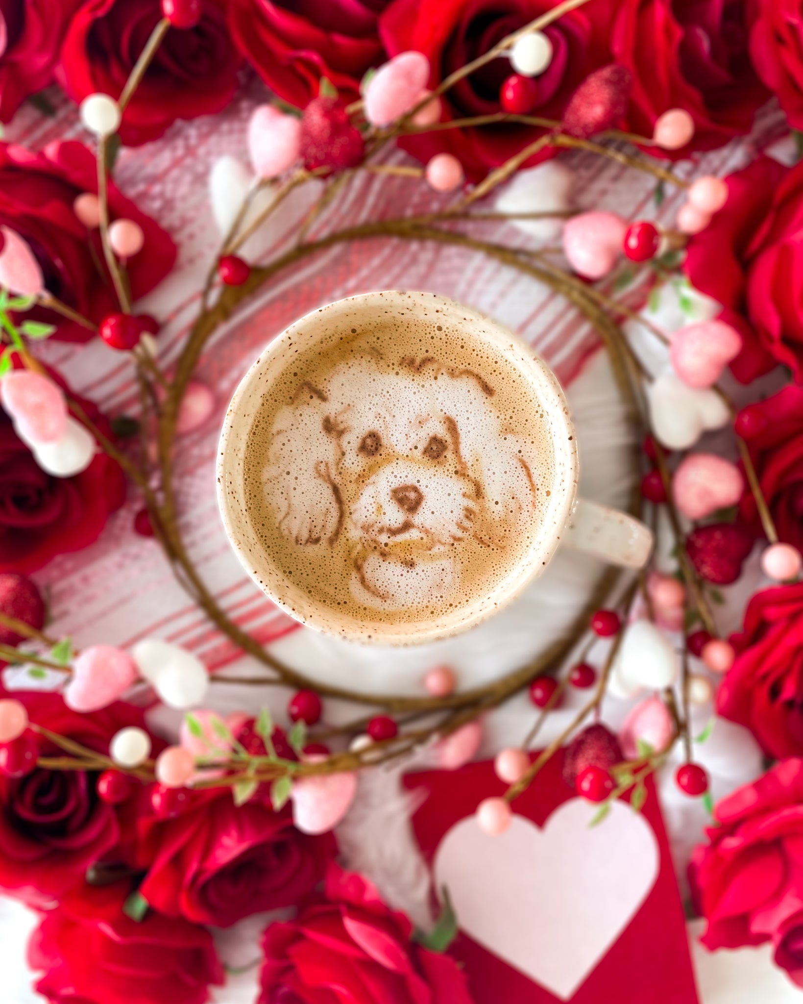 Valentine's Latte Pet Portrait