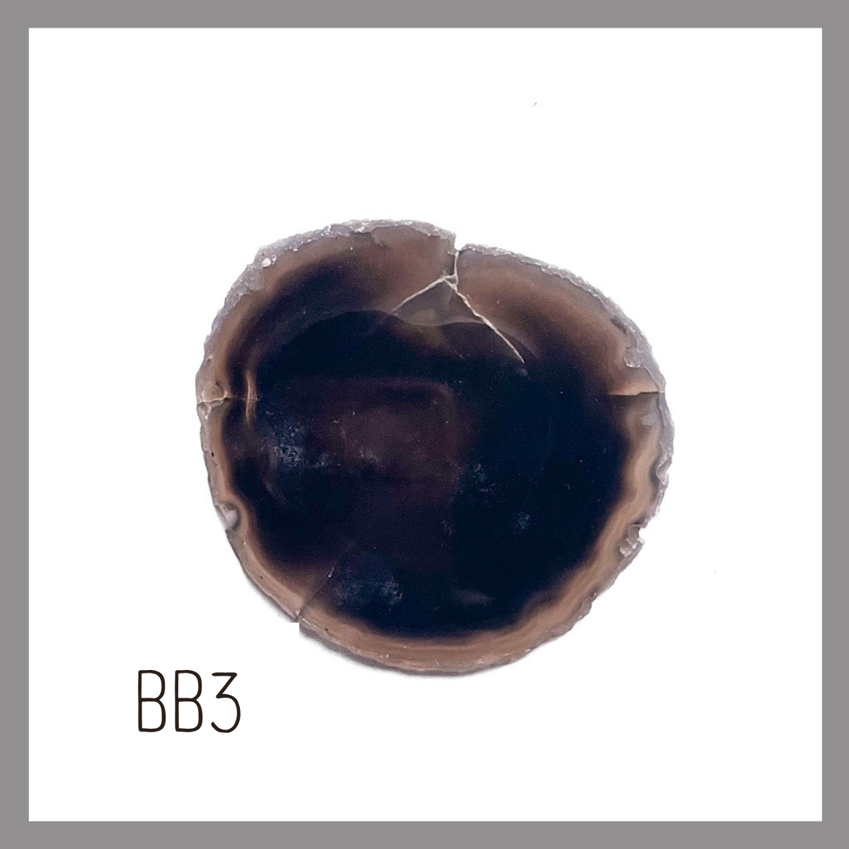Agate Ornament - Dark with Bronze Ink