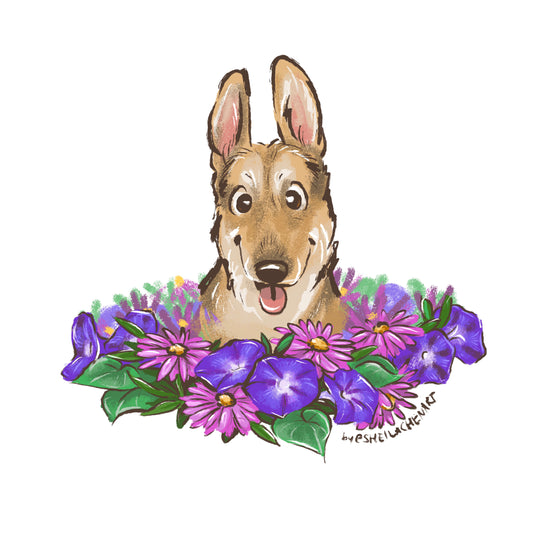 Aster and Morning Glory Stamp