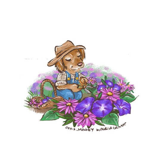 Aster and Morning Glory Garden