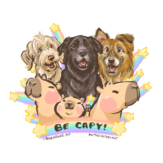 Be Capy Rainbow Stamp