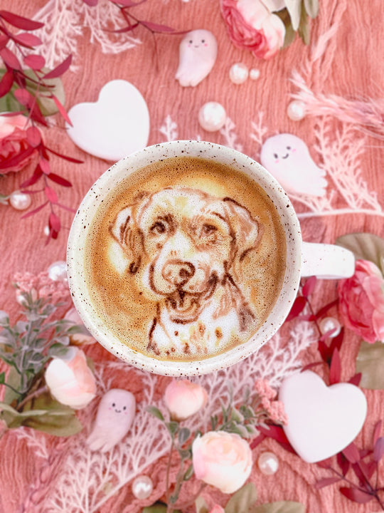 Latte Pet Portrait - Pink Ghosties