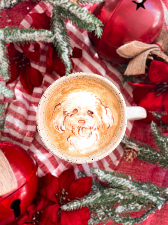 Buttsniffer - Holiday Latte Pet Portrait