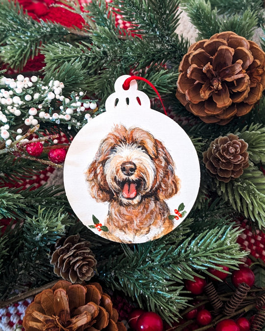 Pawliday Ornaments - Wood & Acrylic (Circle)