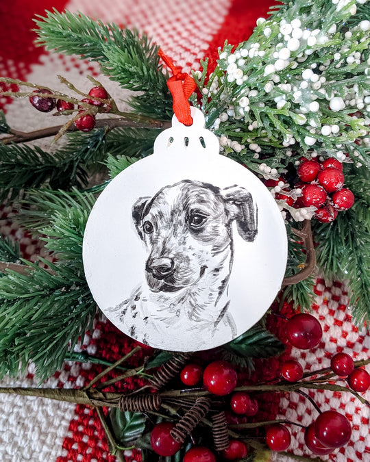 Pawliday Ornaments - Wood & Ink (Circle)