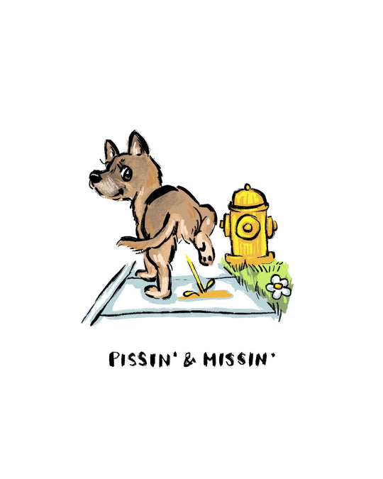 Bathroom Art Digital- Pissin' & Missin'