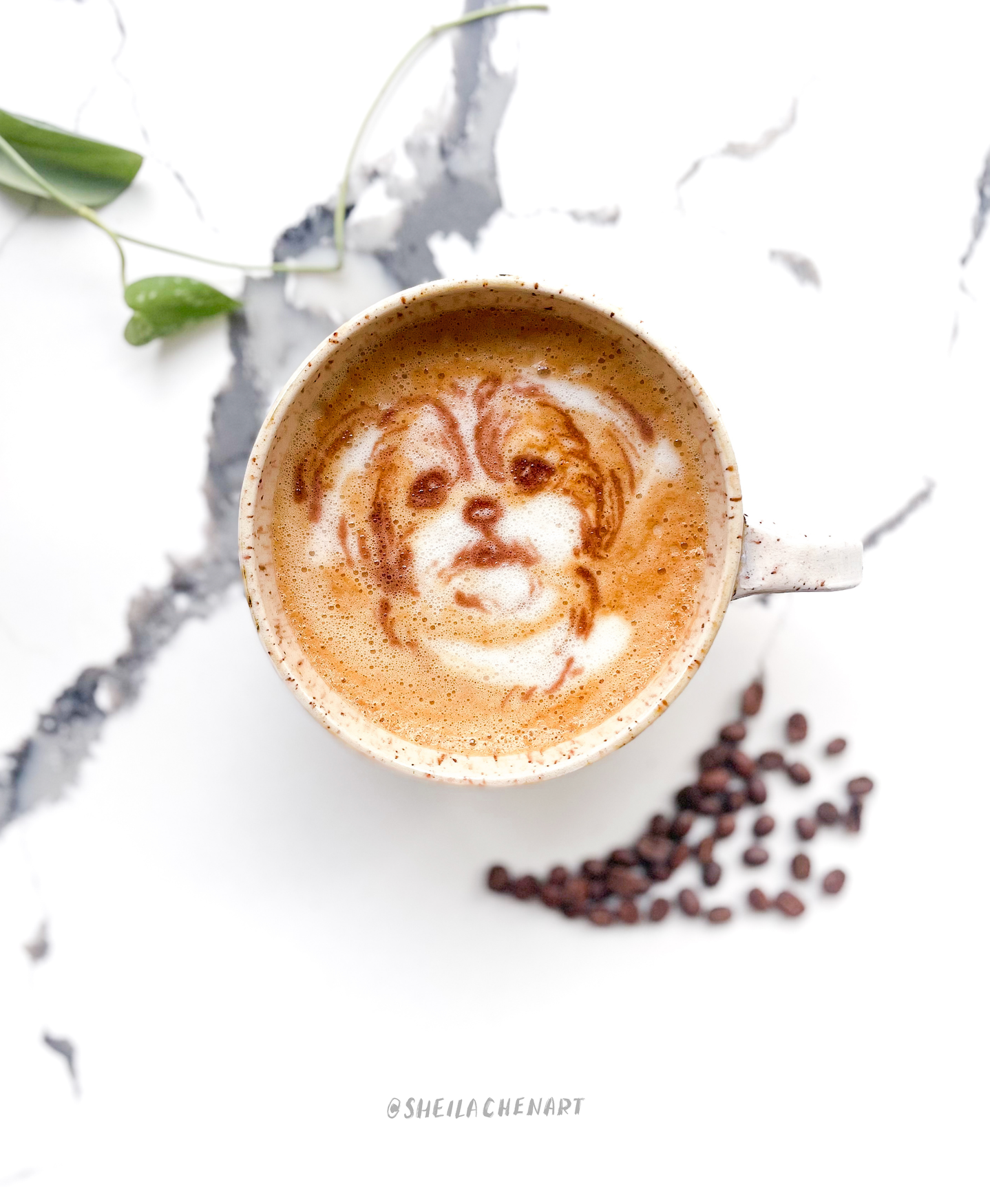 Latte Pet Portrait- Quartz