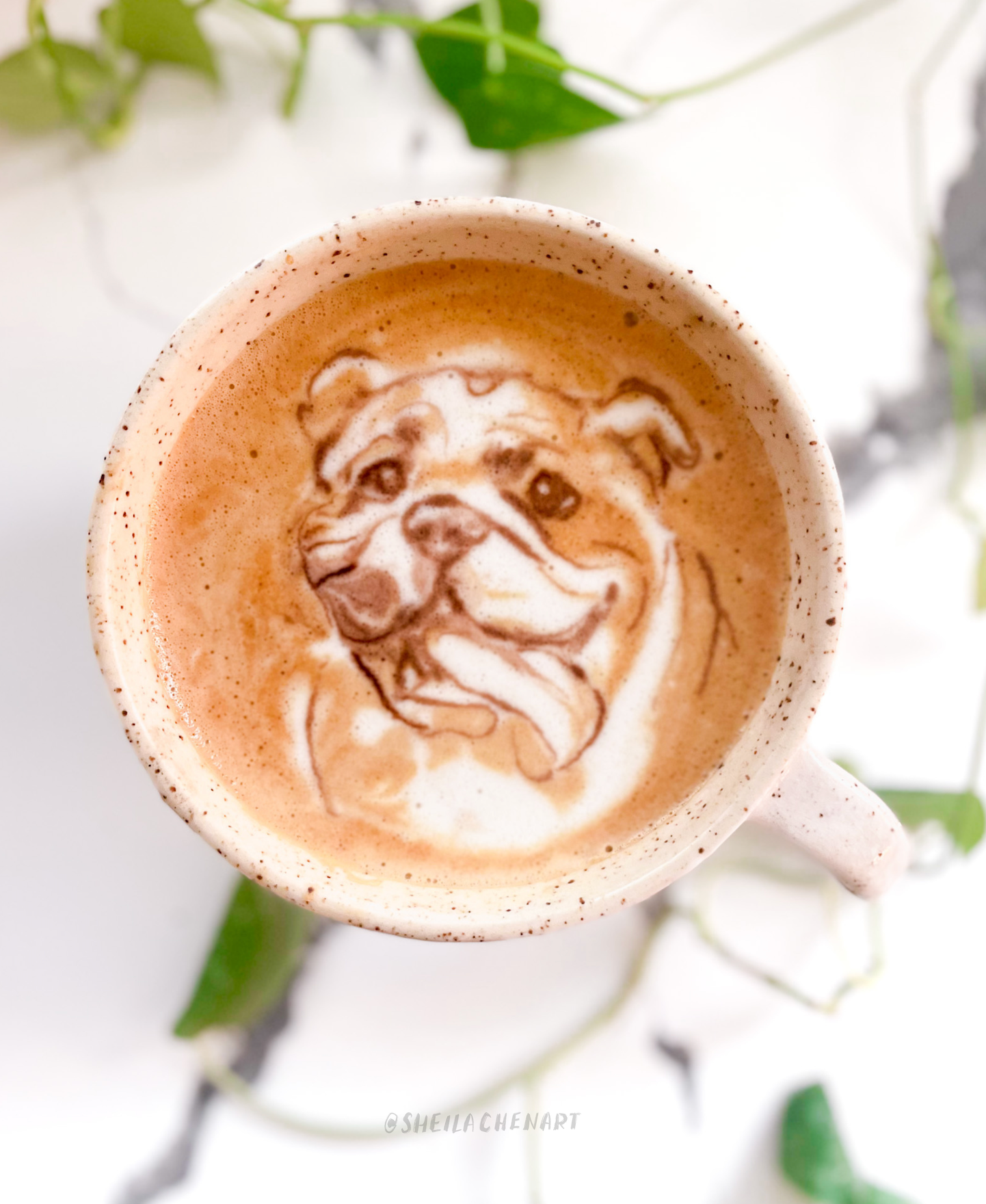 Latte Pet Portrait- Quartz