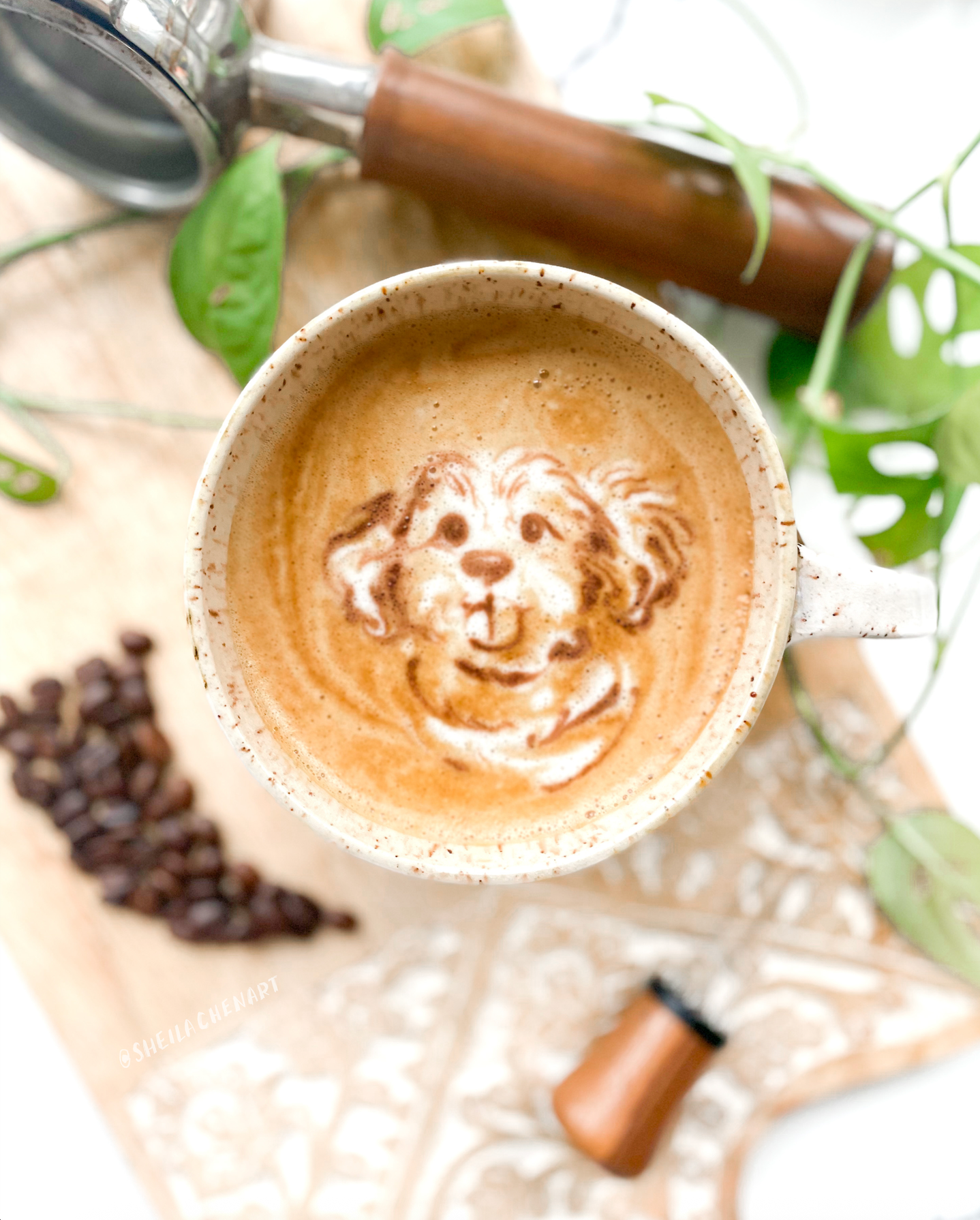 Latte Pet Portrait-Wood