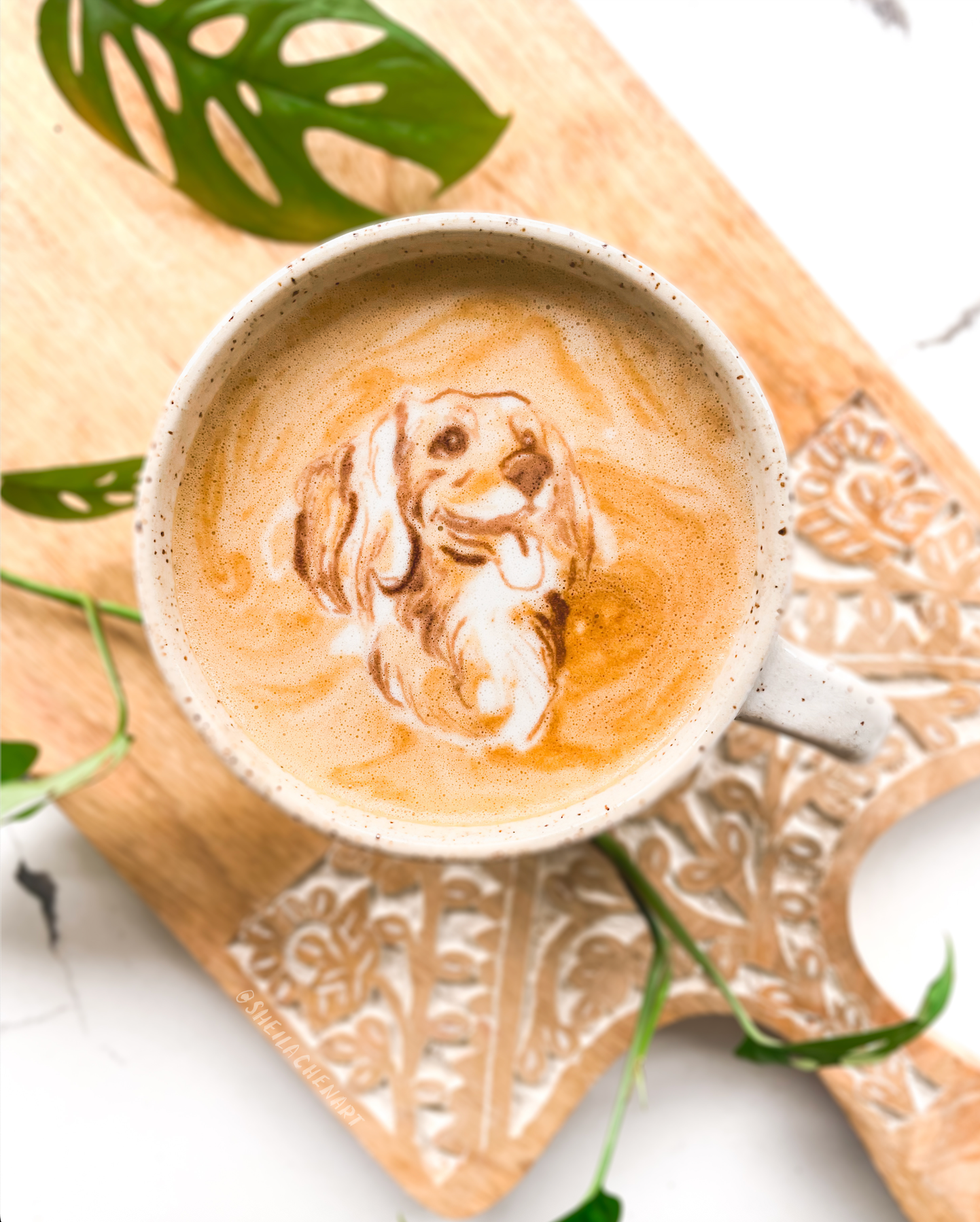 Latte Pet Portrait-Wood
