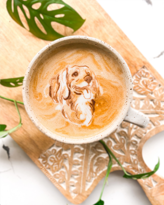 Latte Pet Portrait - Wood