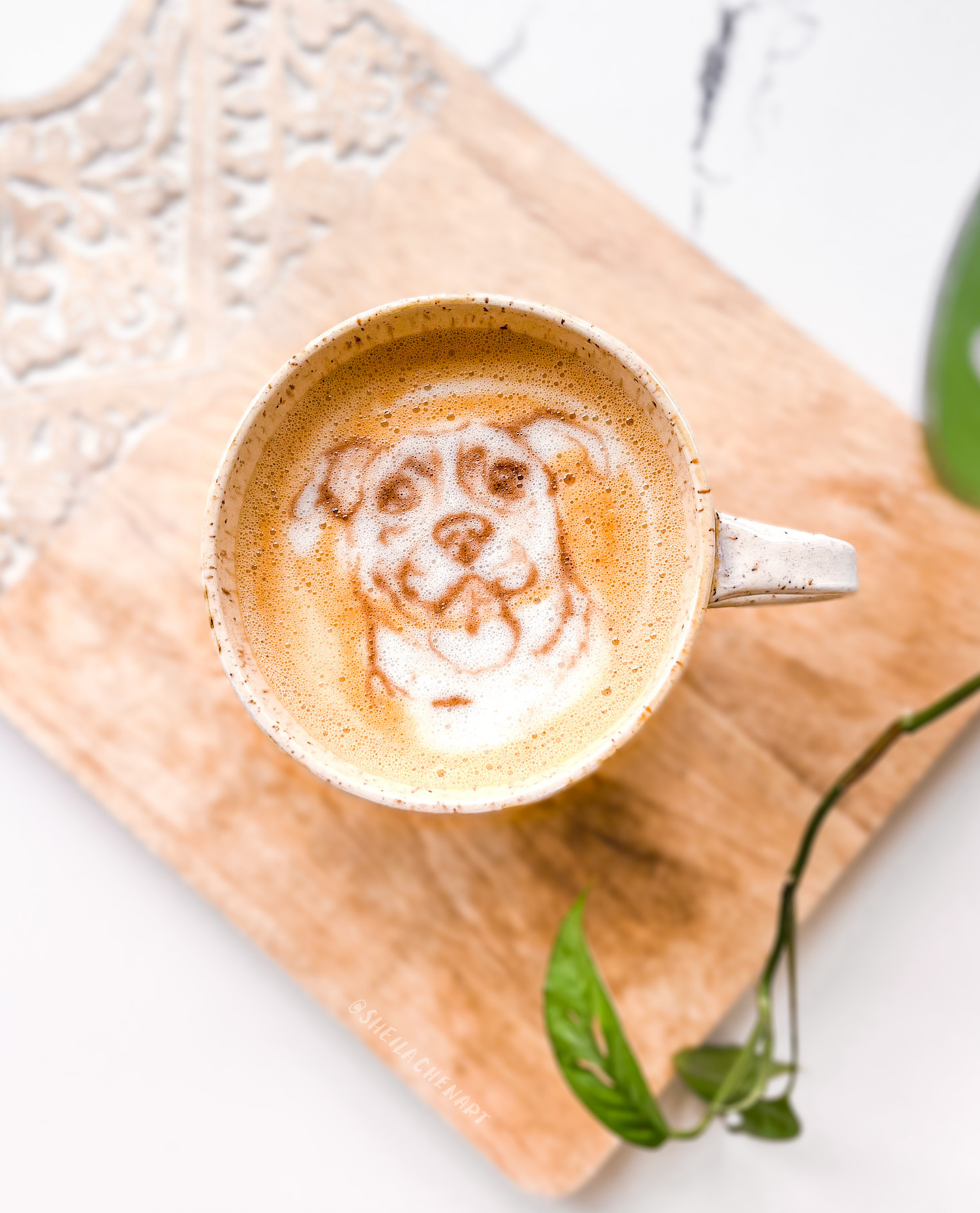 Latte Pet Portrait-Wood