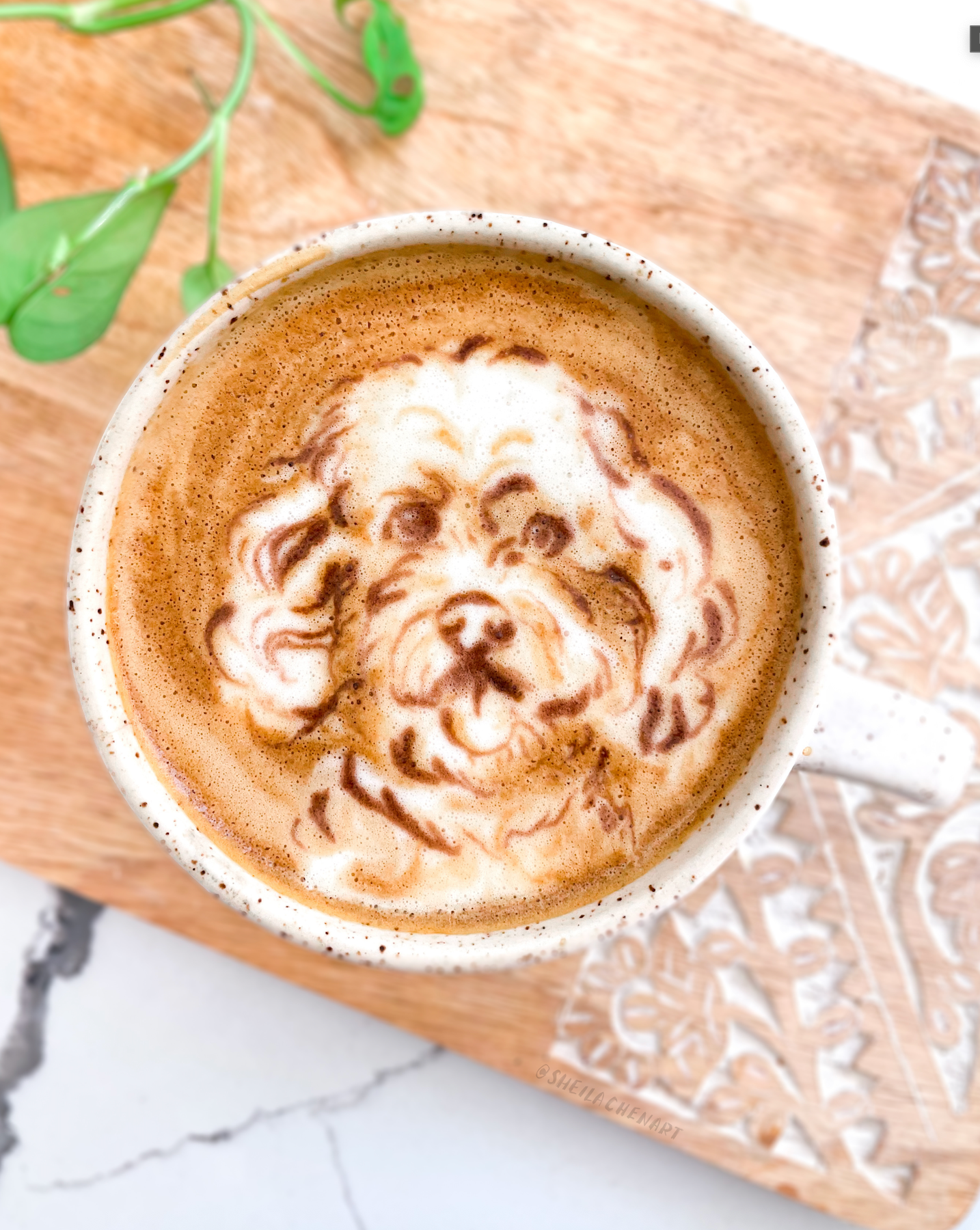 Latte Pet Portrait-Wood