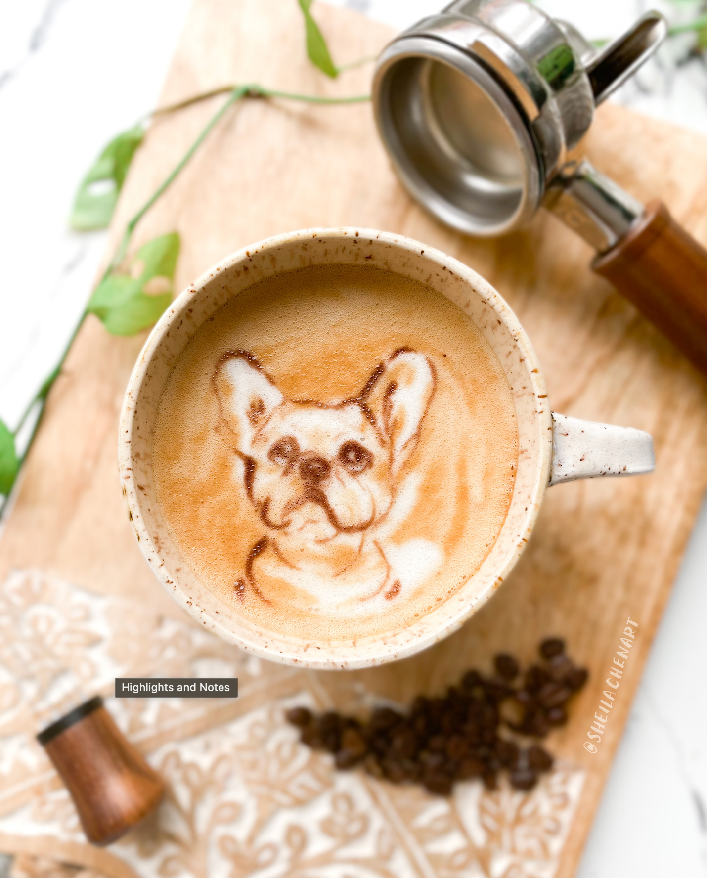 Latte Pet Portrait-Wood