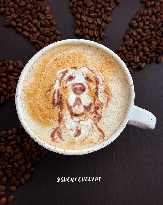 Latte Pet Portrait - Noir