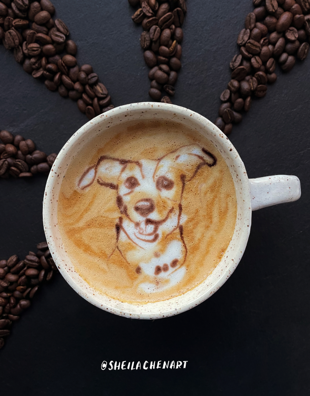 Latte Pet Portrait-Noir