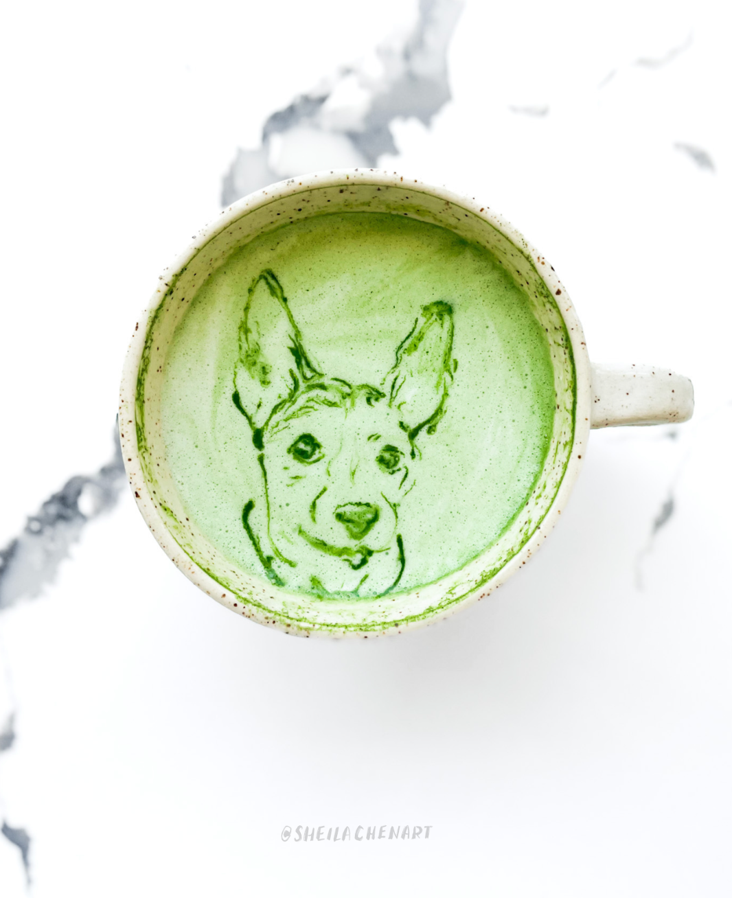 Matcha Pet Portrait- Quartz