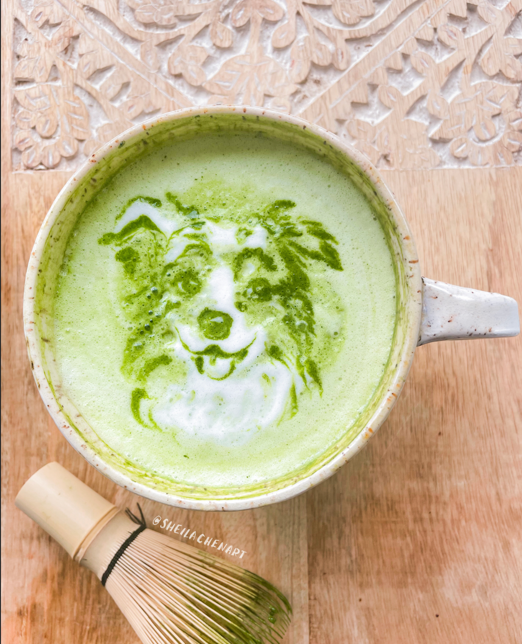 Matcha Pet Portrait- Wood