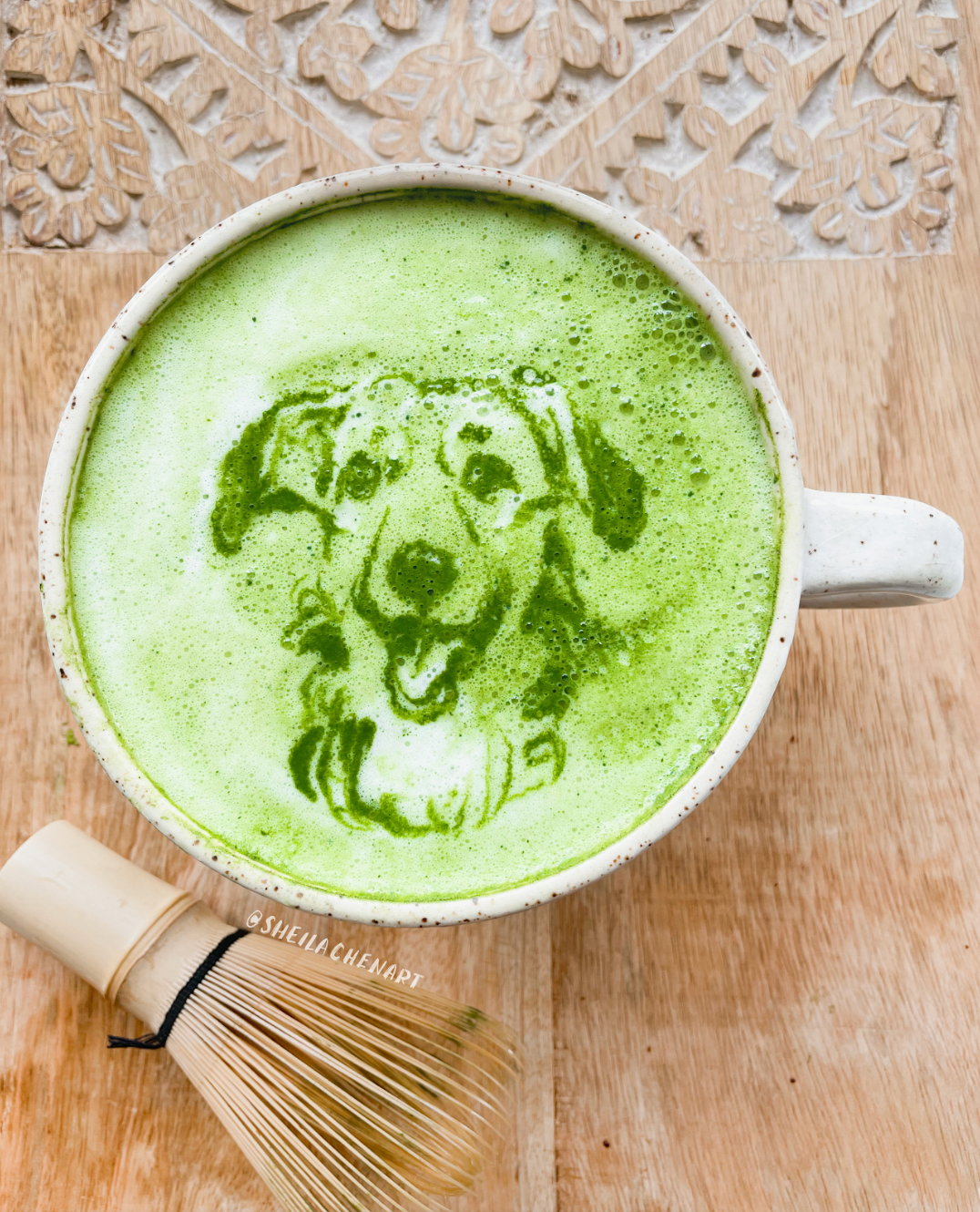 Matcha Pet Portrait- Wood