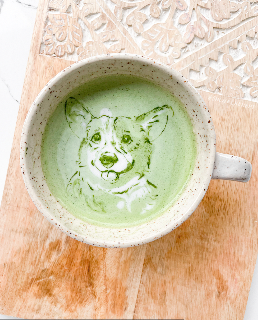 Matcha Pet Portrait- Wood